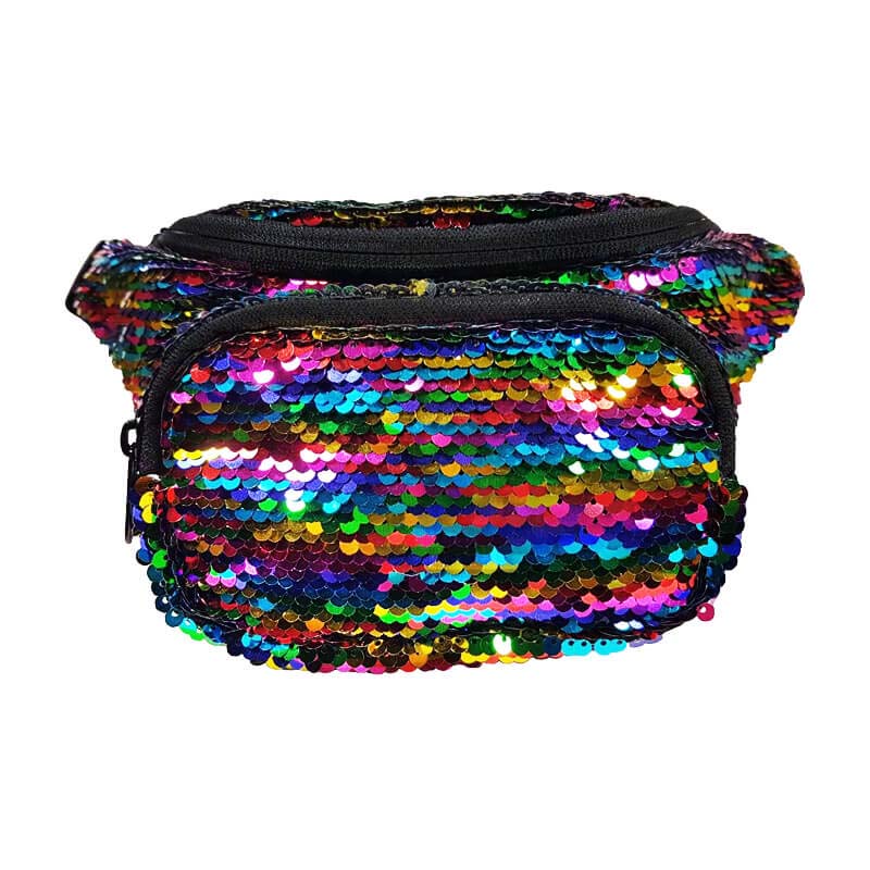 Rainbow sequin bum 2025 bag